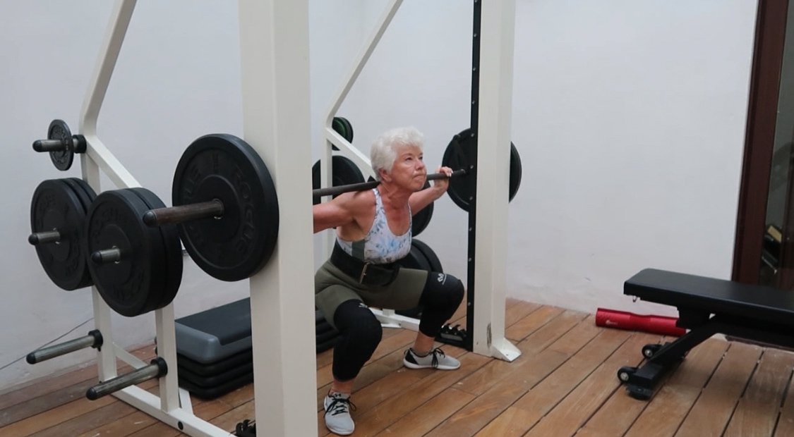 73-year-old woman starts weightlifting, loses four stone and improves her health